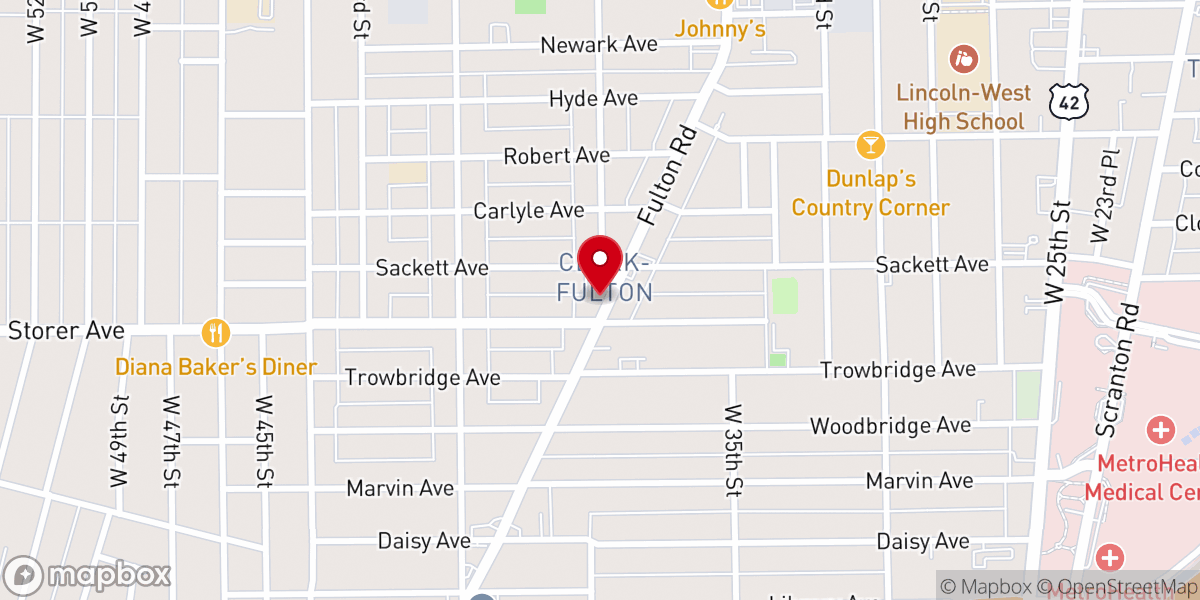 Map showing location of Bethel Free Will Baptist Church
