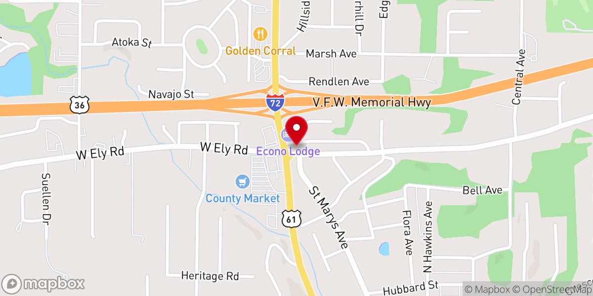 Map showing location of Immanuel Baptist Church