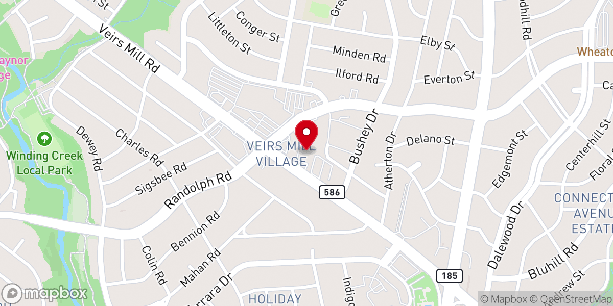 Map showing location of Action City Church Silver Spring