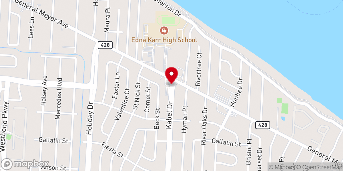 Map showing location of Oak Park Baptist Church