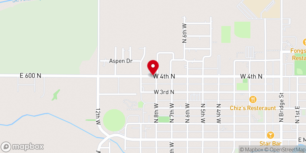 Map showing location of Covenant Bible Church
