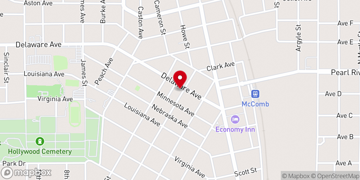 Map showing location of Saint Alphonsus Catholic Church