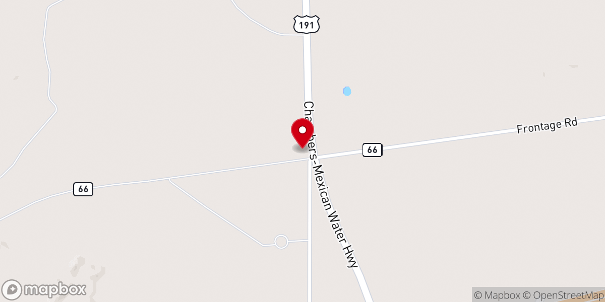 Map showing location of Chambers Baptist Church