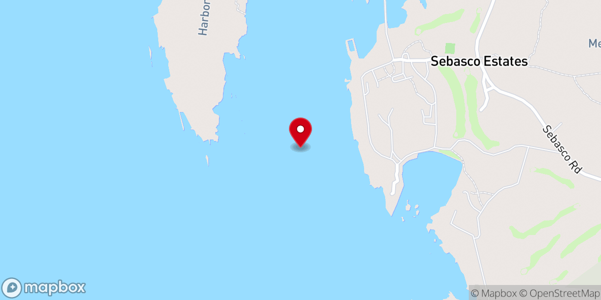 Map showing location of Sebasco Harbor
