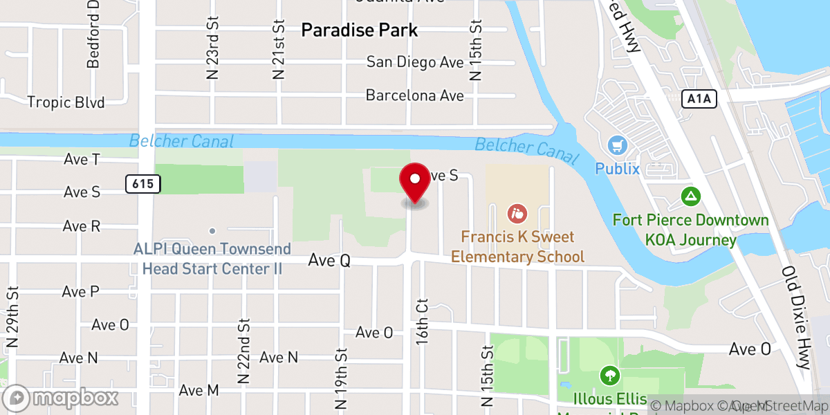 Map showing location of St Matthew's Mssnry Baptist Church