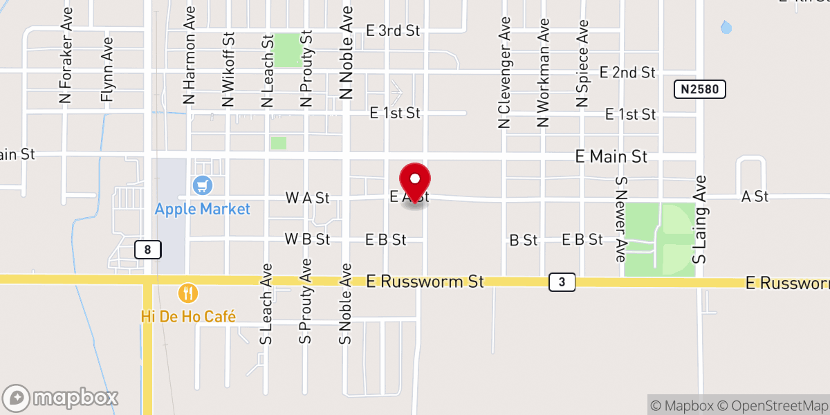 Map showing location of Union Baptist Church