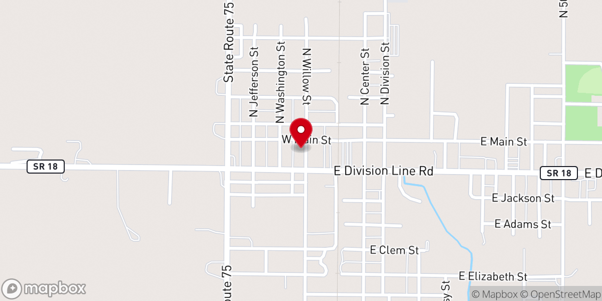Map showing location of Flora Grace Bible Fellowship