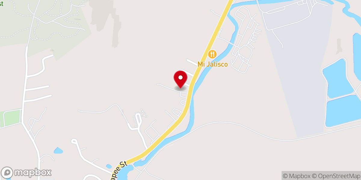 Map showing location of Lake Church