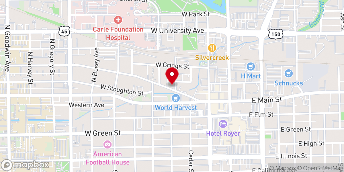 Map showing location of Canaan Baptist Church