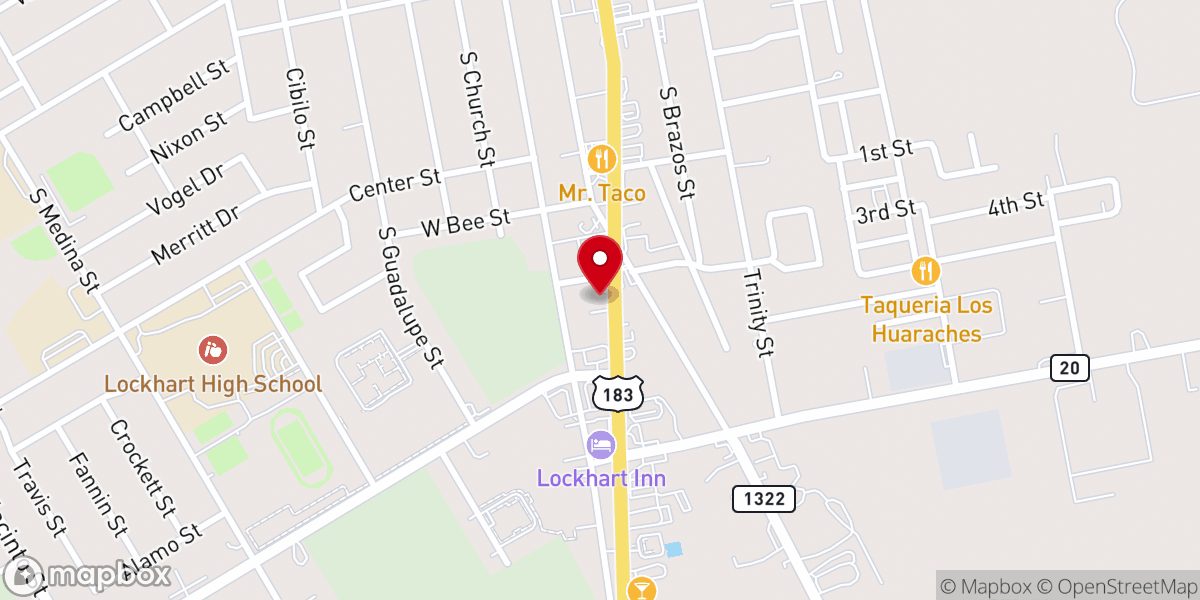 Map showing location of Faith Chapel Pentecostal Church