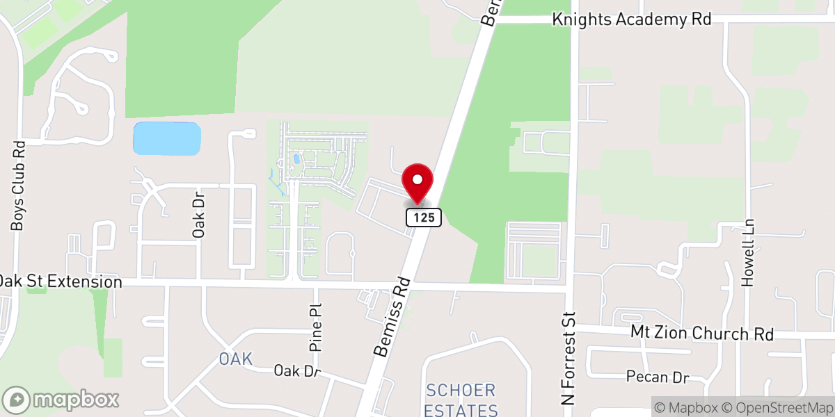 Map showing location of New Covenant Church