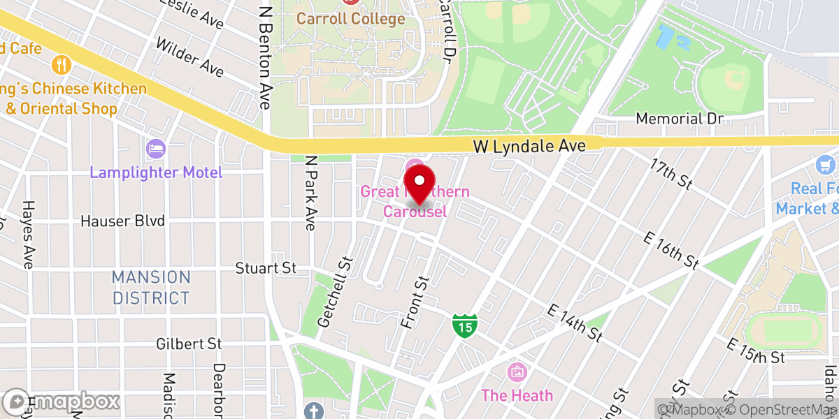 Map showing location of Buffalo Church
