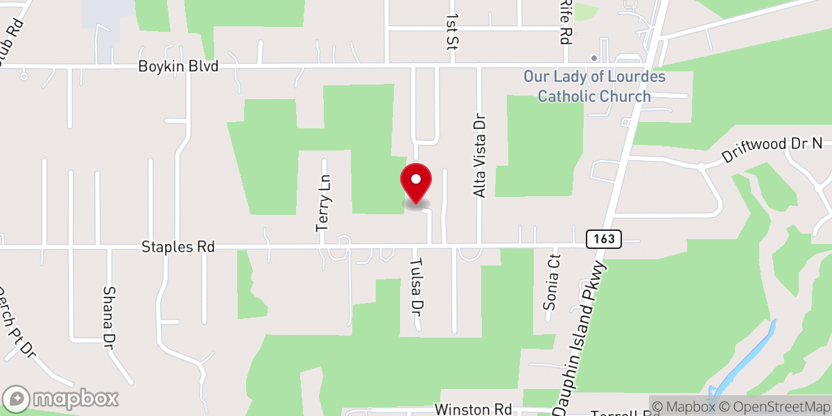 Map showing location of Saint Andrews Episcopal Church