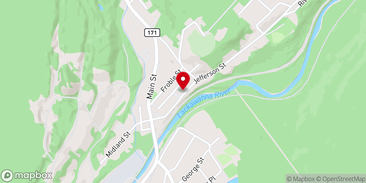 Map showing location of Frank's Place
