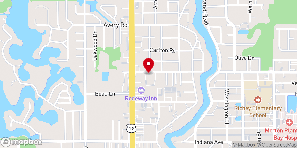 Map showing location of Refuge Church