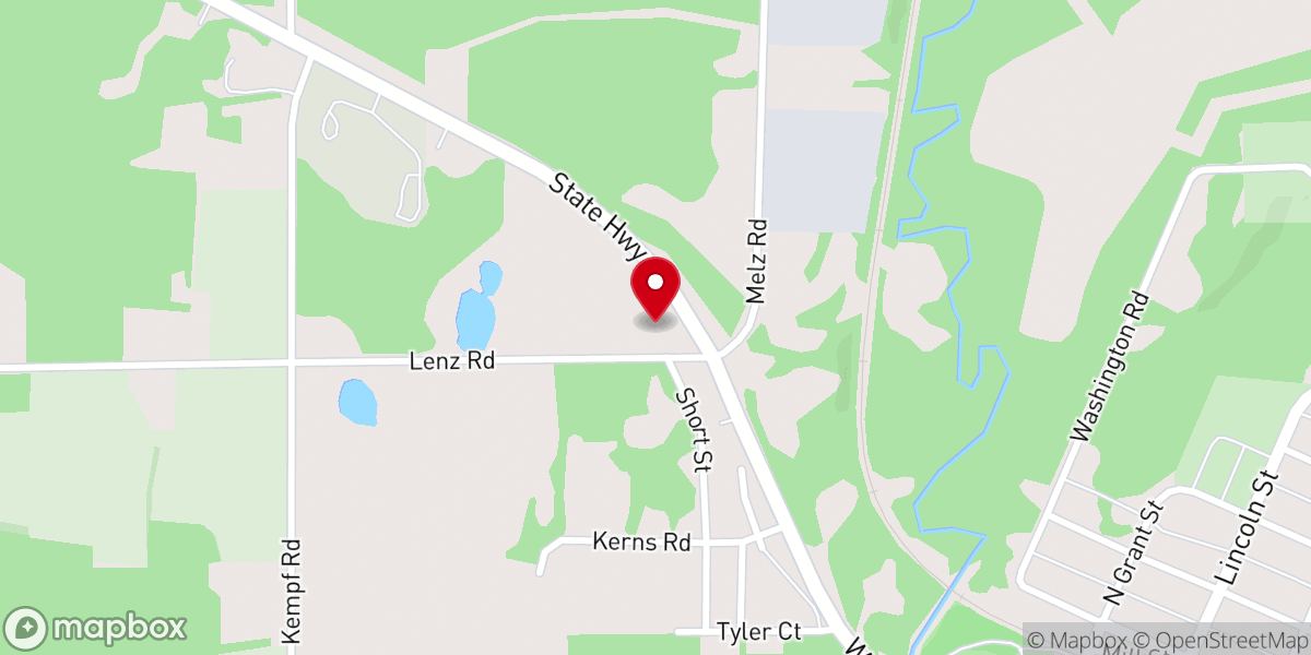 Map showing location of Trinity Lutheran Church
