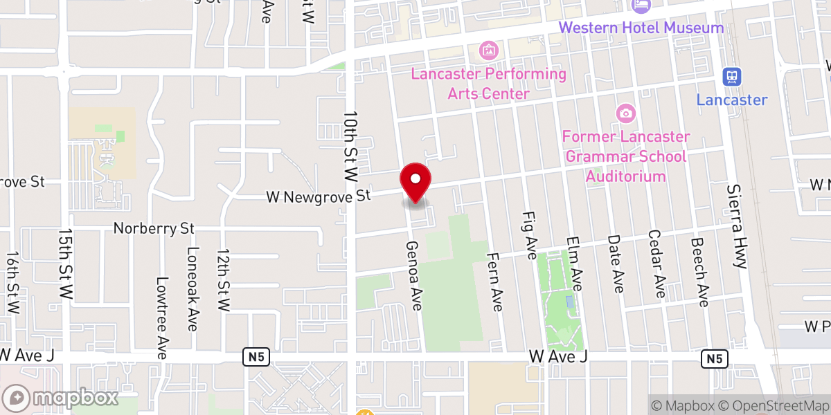 Map showing location of Grace Lutheran Christian Church