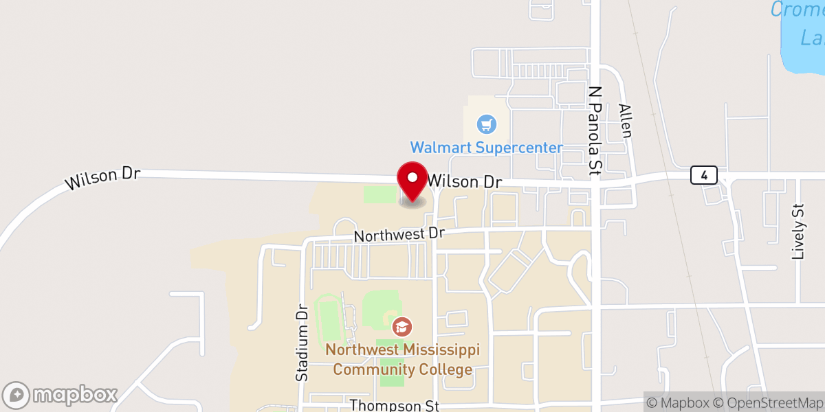 Map showing location of Heindl Center for the Performing Arts