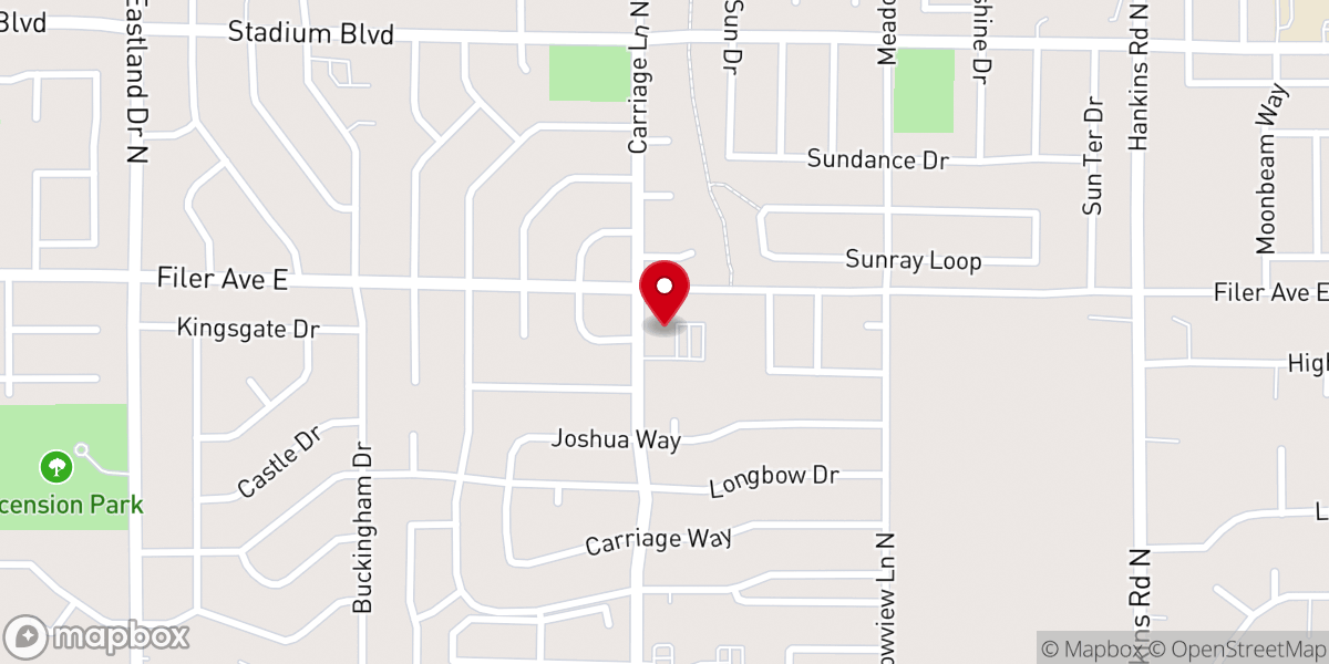 Map showing location of Our Savior Lutheran Church