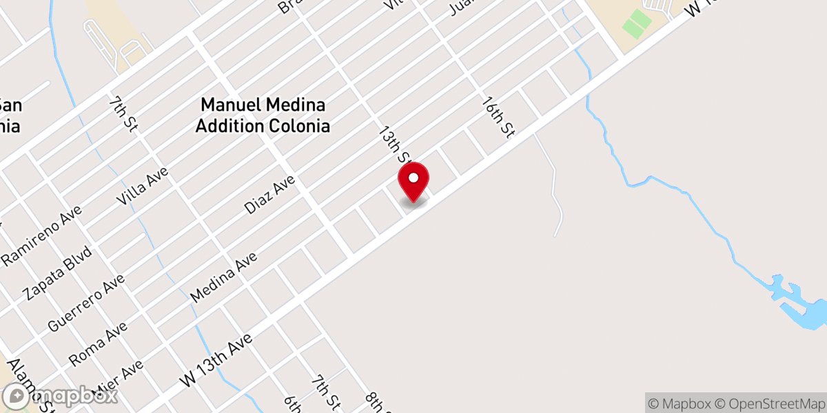 Map showing location of Casa de Dios y Puerta del Cielo