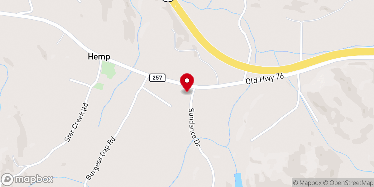 Map showing location of Eastside church of Christ