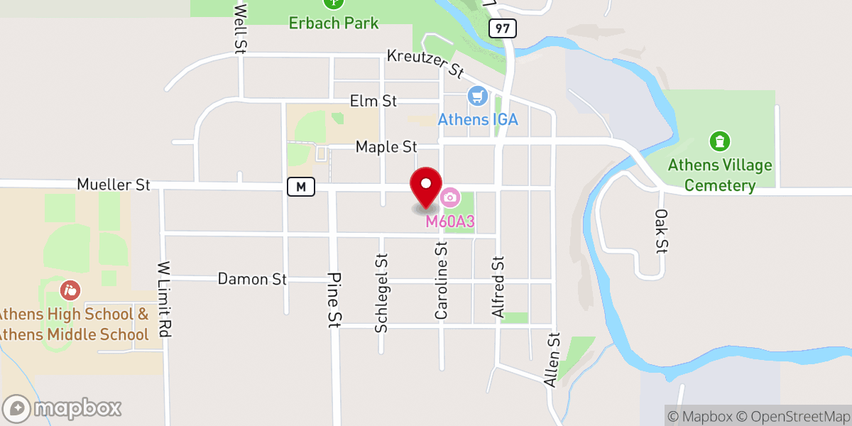 Map showing location of St Anthony Catholic Church