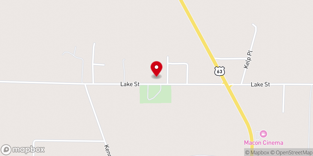Map showing location of Macon Seventh-day Adventist Church