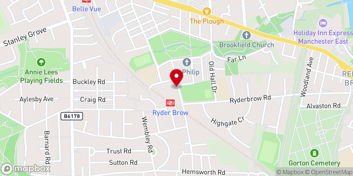 Map showing location of Sacred Heart & St Francis Parish