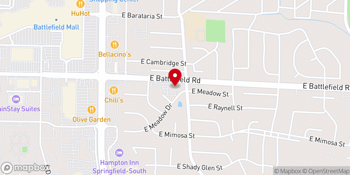 Map showing location of Evangel Temple Church