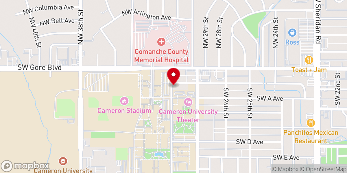 Map showing location of University Church of God