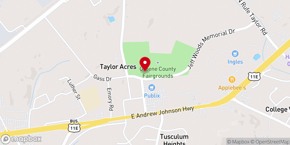 Map showing location of Crossroads Church
