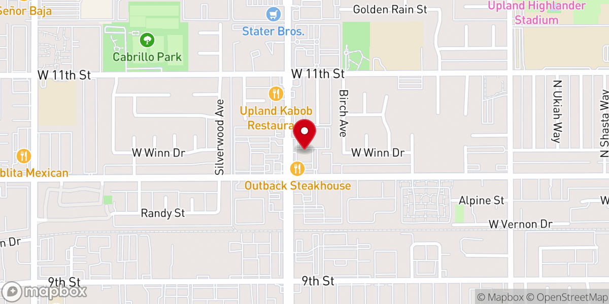 Map showing location of Upland Christian Fellowship