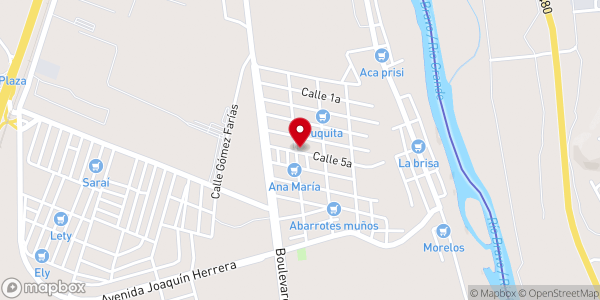 Map showing location of Capilla San Francisco de Asís