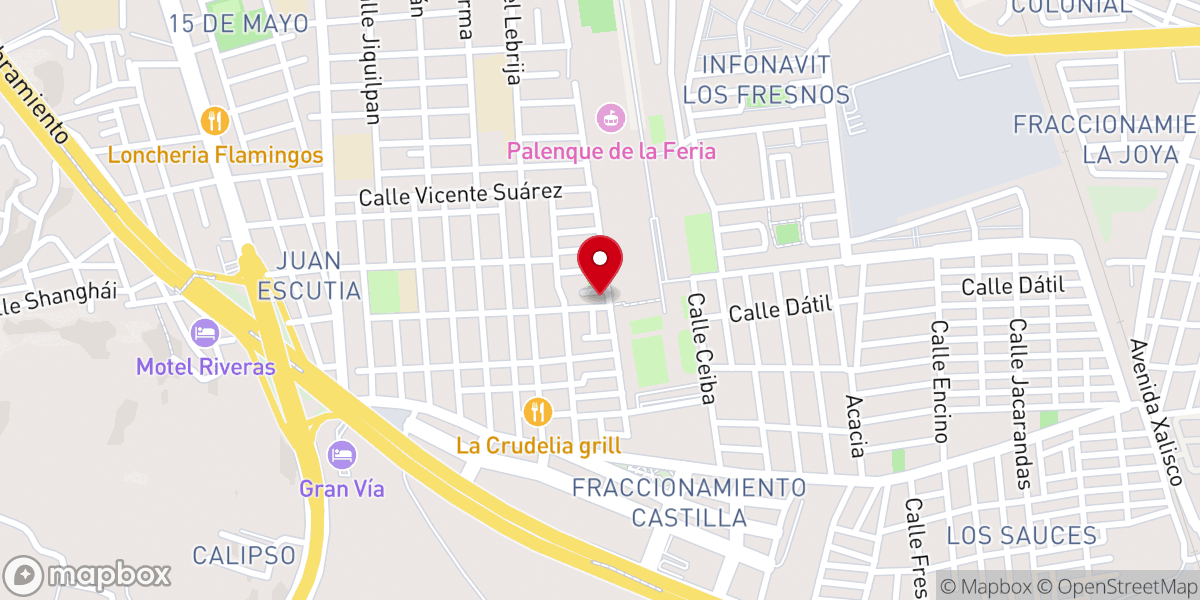 Map showing location of Templo Divino maestro
