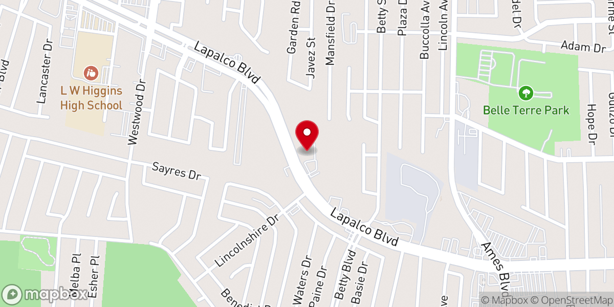 Map showing location of Cornerstone Christian Center