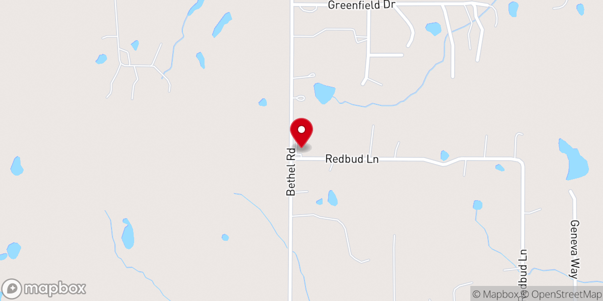 Map showing location of Bethel Acres Assembly