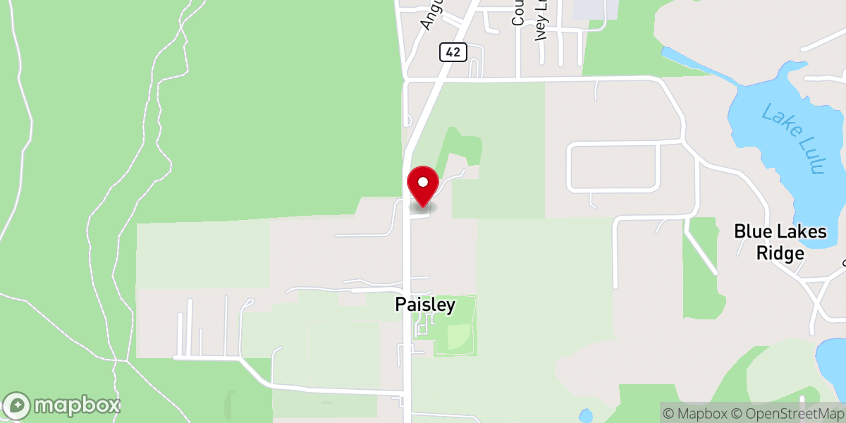 Map showing location of The Paisley Church