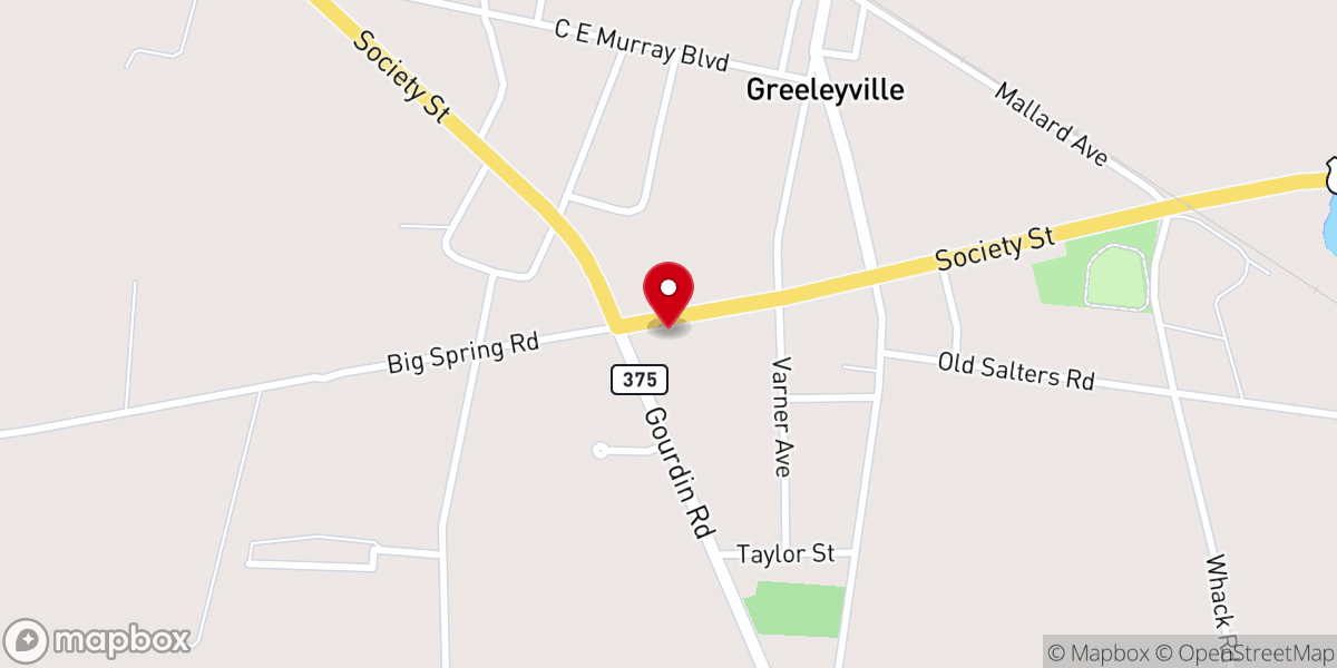 Map showing location of McDowell Presbyterian Church