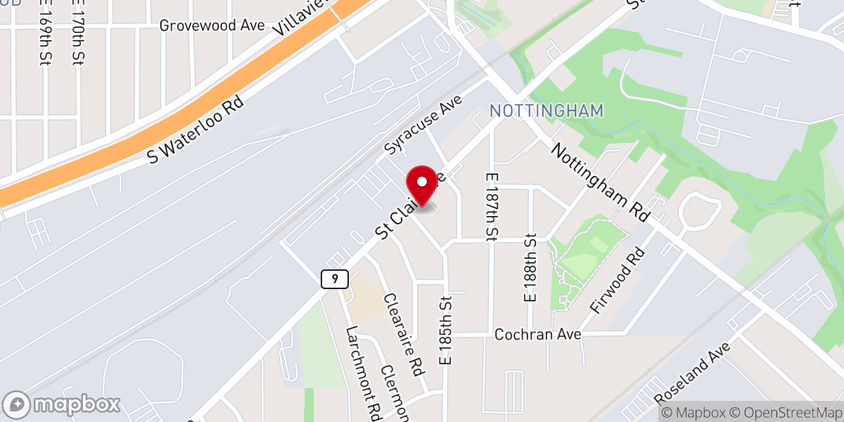 Map showing location of Nottingham United Methodist Church