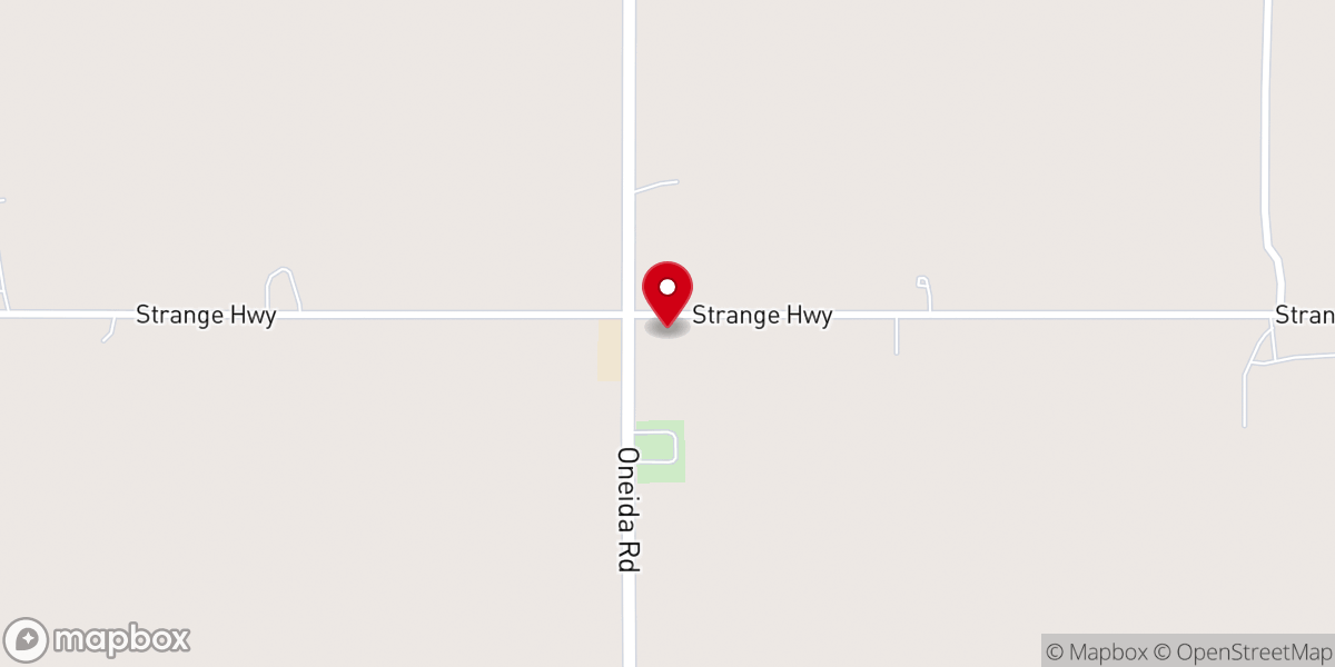 Map showing location of Oneida Gospel Church