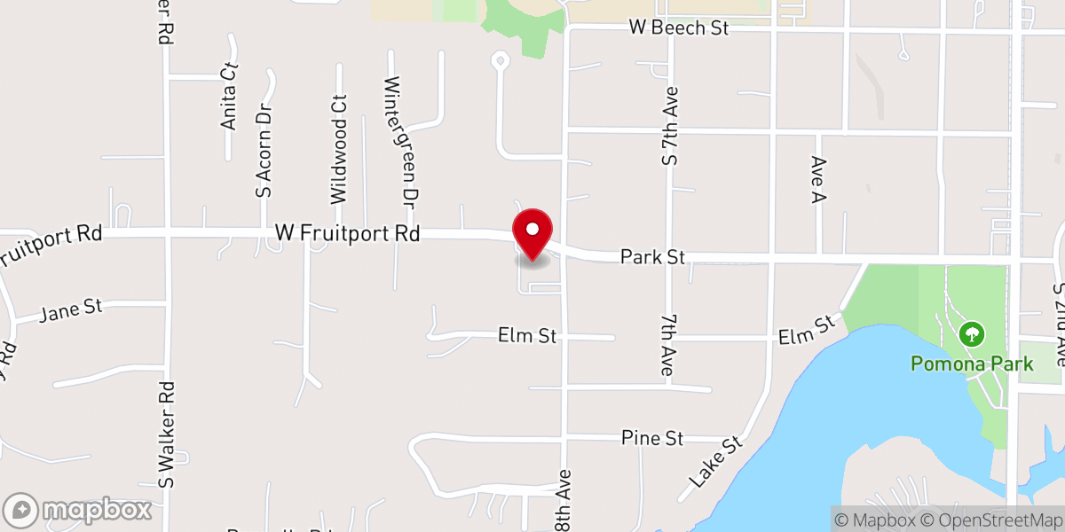 Map showing location of Fruitport Community Church