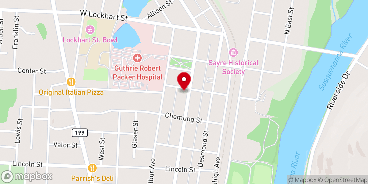 Map showing location of Church of the Epiphany