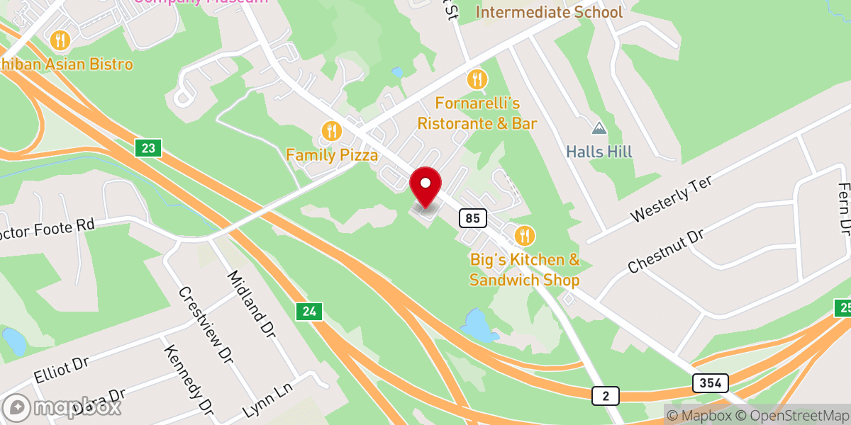 Map showing location of Christian Life Chapel