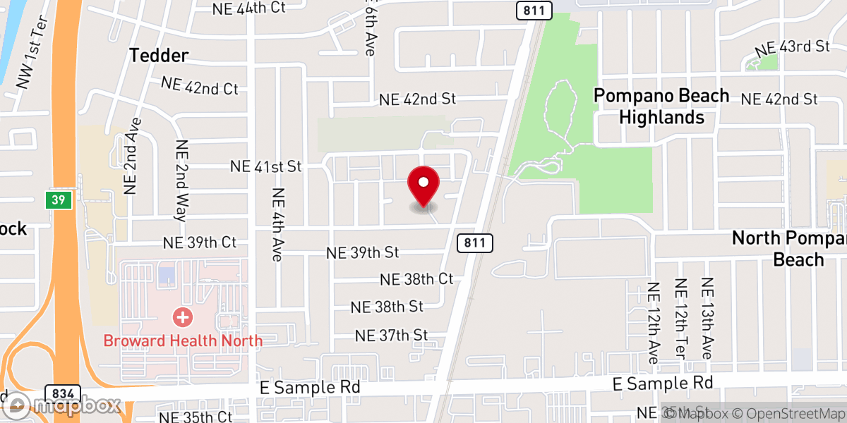 Map showing location of Bethesda Christian Center