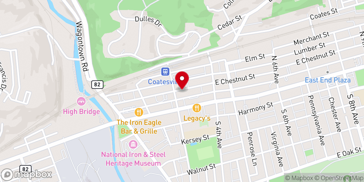 Map showing location of Olivet United Methodist Church