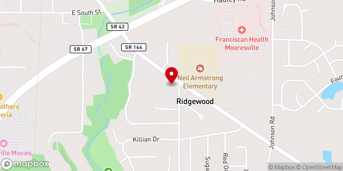 Map showing location of Springhill Christian Center