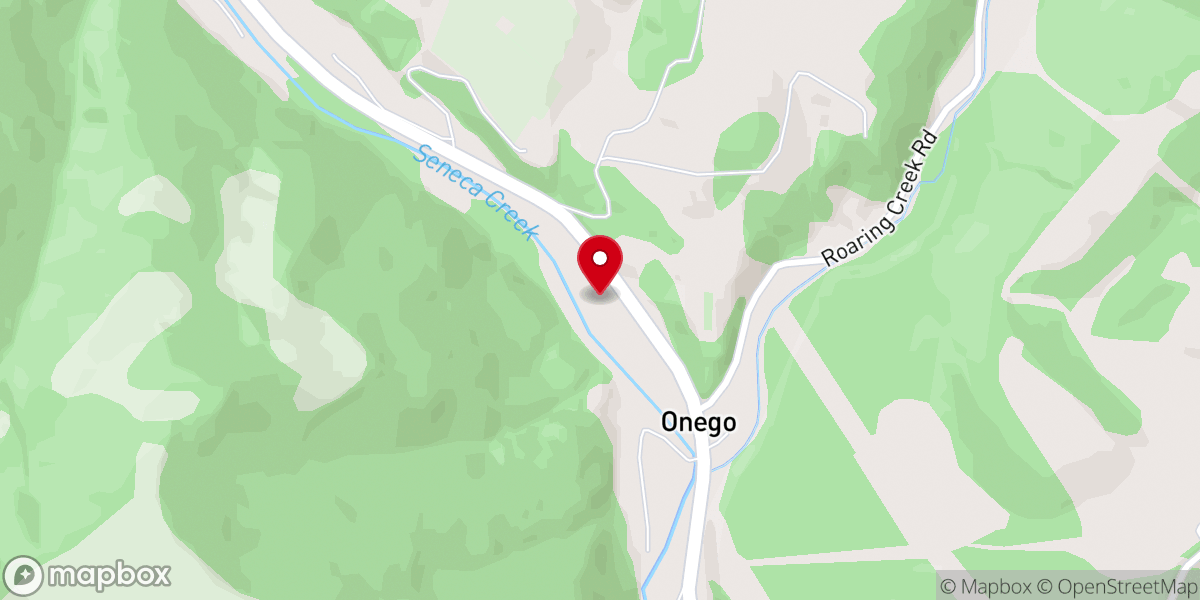 Map showing location of Onego Church of the Brethren