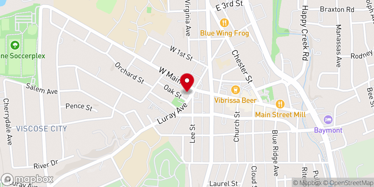 Map showing location of St. John the Baptist Catholic Church