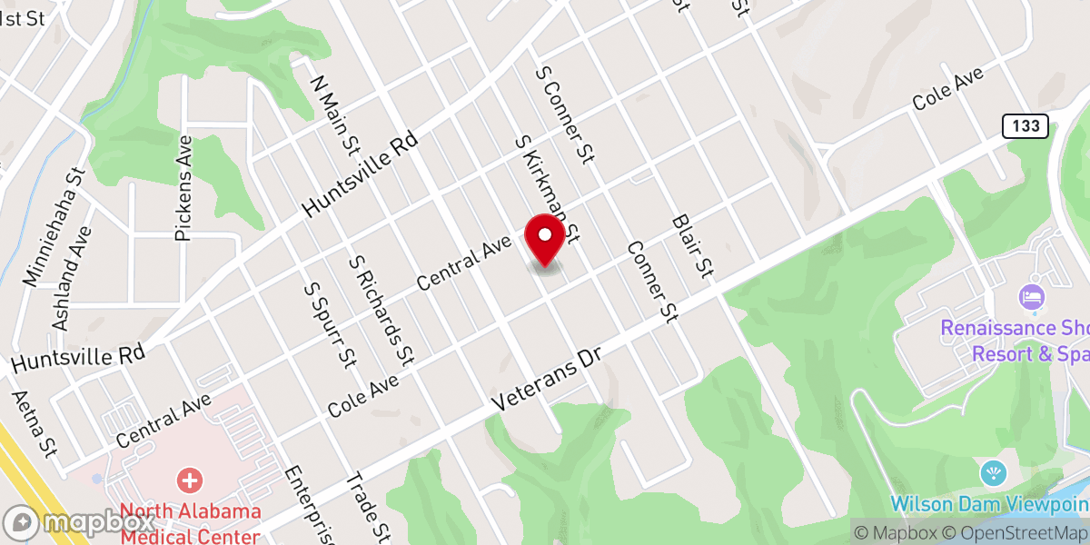 Map showing location of Grace Baptist Church