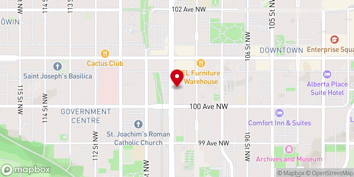 Map showing location of First Baptist Church